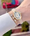 Kasası Gold Kordonu Krem Renk Hediye Paketli 22 Mm 5 ATM Kadın Kol Saati