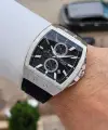 41 Mm Kasası Gümüş Kordonu Siyah Renk İç Göstergeleri Aktif Erkek Kol Saati