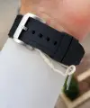 41 Mm Kasası Gümüş Kordonu Siyah Renk İç Göstergeleri Aktif Erkek Kol Saati