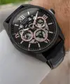 Rakamları Rose Kordonu Siyah Renk İç Göstergeleri Aktif 45 Mm Erkek Kol Saati