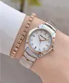 Rose Gümüş Renk 30 mm Hediye Paketli Kadın Kol Saati