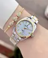 Gold Gümüş Renk 30 Mm Hediye Paketli Kadın Kol Saati