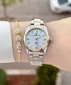 Gold Gümüş Renk 30 Mm Hediye Paketli Kadın Kol Saati