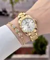 Gold Renk 30 Mm Hediye Paketli Kadın Kol Saati