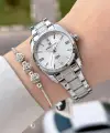 Gümüş Renk 30 Mm Hediye Paketli Kadın Kol Saati