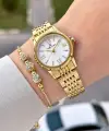 Gold Renk 28 Mm Hediye Paketli Kadın Kol Saati