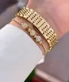 Gold Renk 28 Mm Hediye Paketli Kadın Kol Saati