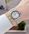 Gold Gümüş Renk 28 Mm Hediye Paketli Kadın Kol Saati