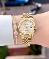 Gold Renk 28 Mm Hediye Paketli Kadın Kol Saati