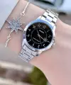 Casio Kadranı Siyah Rakamlı Gümüş Renk Kadın Kol Saati