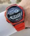 Casio Silikon Kordon 100mt Su Geçirmez Dijital Erkek Kol Saati