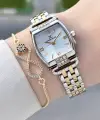 Gold Gümüş Renk 24 mm Hediye Paketli Kadın Kol Saati