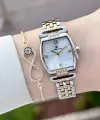 Gold Gümüş Renk 24 mm Hediye Paketli Kadın Kol Saati