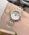 Gold Gümüş Renk 25 Mm Hediye Paketli Kadın Kol Saati