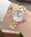 Gold Renk 30 mm Kadın Kol Saati ve Bileklik
