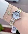 Gold Gümüş Renk Hediye Paketli 25 Mm Kadın Kol Saati