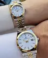 Gold Gümüş Renk Hediye Paketli Sevgili Çift Kol Saati