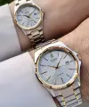 Casio CSISTE56 Gold Gümüş Renk Hediye Paketli Sevgili Çift Kol Saati