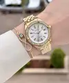 Gold Renk 34 Mm Kadın Kol Saati ve Bileklik