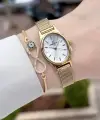 Gold Renk Hediye Paketli 21 Mm Kadın Kol Saati