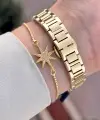 Gold Renk Hediye Paketli 30 Mm Kadın Kol Saati