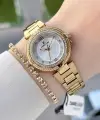 Gold Renk Hediye Paketli 32 Mm Kadın Kol Saati ve Bileklik