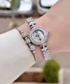 Gümüş Renk 22,5 Mm Gelinlik Model Kadın Kol Saati