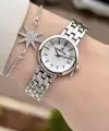 Gümüş Renk 25 Mm Hediye Paketli Kadın Kol Saati