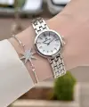 Gümüş Renk 25 Mm Hediye Paketli Kadın Kol Saati