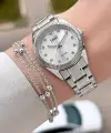 Gümüş Renk 30 Mm Rakamlı Kadın Kol Saati ve Hediye Bileklik