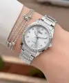 Gümüş Renk 30 Mm Rakamlı Kadın Kol Saati ve Hediye Bileklik