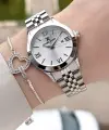 Gümüş Renk 32 Mm Hediye Paketli Kadın Kol Saati