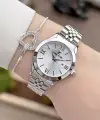 Gümüş Renk 32 Mm Hediye Paketli Kadın Kol Saati