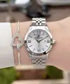 Gümüş Renk 32 Mm Hediye Paketli Kadın Kol Saati