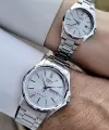 Casio CSISTE96 Gümüş Renk Gün ve Takvim Fonksiyonlu Hediye Paketli Sevgili Çift Kol Saati