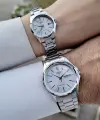 Casio CSISTE96 Gümüş Renk Gün ve Takvim Fonksiyonlu Hediye Paketli Sevgili Çift Kol Saati