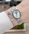 Gümüş Renk Hediye Paketli 21 Mm Kadın Kol Saati