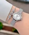 Gümüş Renk Hediye Paketli 24 Mm Kadın Kol Saati