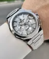 Gümüş Renk Hediye Paketli 44 Mm Erkek Kol Saati