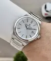 Gümüş Renk Takvimli Hediye Paketli Erkek Kol Saati