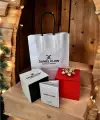Gümüş Siyah Renk Takvimli Hediye Paketli Erkek Kol Saati
