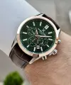 Gümüş Yeşil Kahverengi Renk 43 Mm İç Göstergeleri Aktif Erkek Kol Saati