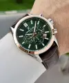 Gümüş Yeşil Kahverengi Renk 43 Mm İç Göstergeleri Aktif Erkek Kol Saati