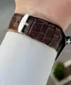 Gümüş Yeşil Kahverengi Renk 43 Mm İç Göstergeleri Aktif Erkek Kol Saati