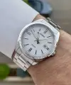 Casio CSISTE48 Kadranı Beyaz Kordonu Gümüş Renk Hediye Paketli Erkek Kol Saati