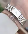 Kadranı Bordo Kordonu Rose Gümüş Renk 30 Mm Hediye Paketli Kadın Kol Saati