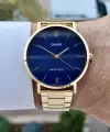 Casio CSISTE132 Kadranı Lacivert Kordonu Gold Renk Erkek Kol Saati