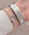 Kadranı Lacivert Kordonu Gümüş Renk 30 Mm Kadın Kol Saati