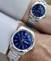Casio CSISTE97 Kadranı Lacivert Kordonu Gümüş Renk Fonksiyonlu Hediye Paketli Sevgili Çift Kol Saati