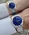 Casio CSISTE97 Kadranı Lacivert Kordonu Gümüş Renk Fonksiyonlu Hediye Paketli Sevgili Çift Kol Saati